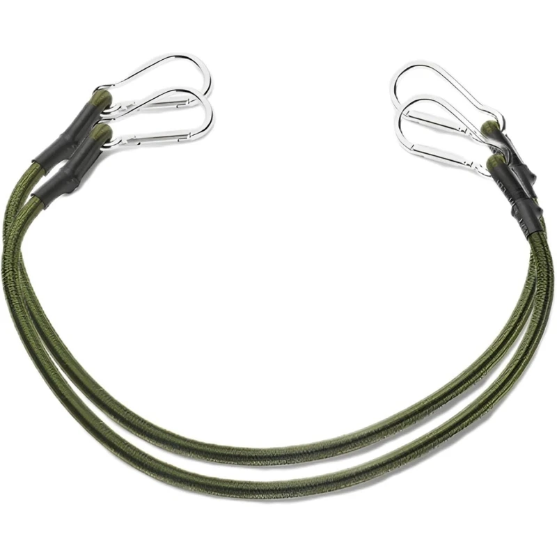 2 Stück elastisches Seil mit Aluminiumhaken, 8 mm stoßdämpfendes Seil, flexibles Zeltseil, Gepäckbindeseil für Outdoor-Camping und Wandern