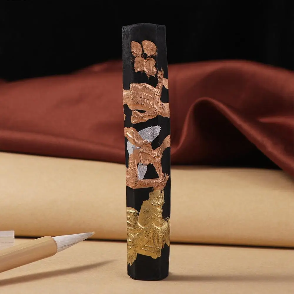Chinese Painting Calligraphy Ink Stick Writing Black Grinding Ink Block Professional Traditional Calligraphy Solid Ink Artist