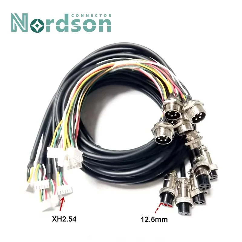 GX16 to XH2.54 Aviation Plug 2/3/4/5/6/7/8/9/10 Pin Pure Copper Power Cord Male Female Through The Wall Terminal Wire 20-200cm