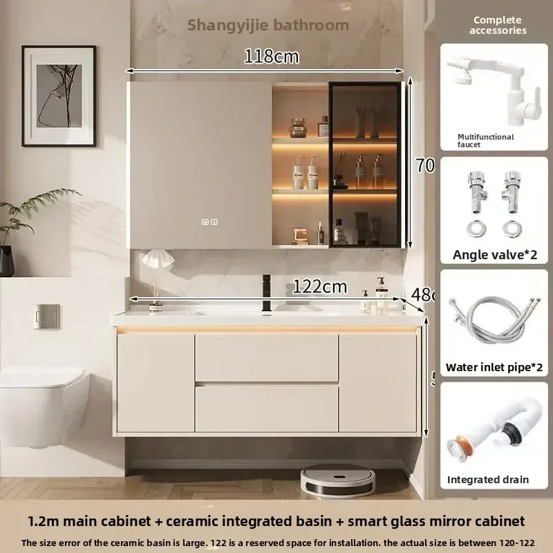 Bathroom Cabinets Ceramic Drawer Vaniry Smart Mirror Integrated Washbasin Bathroom Cabinets Under Sink Toilet Bathroom Furniture