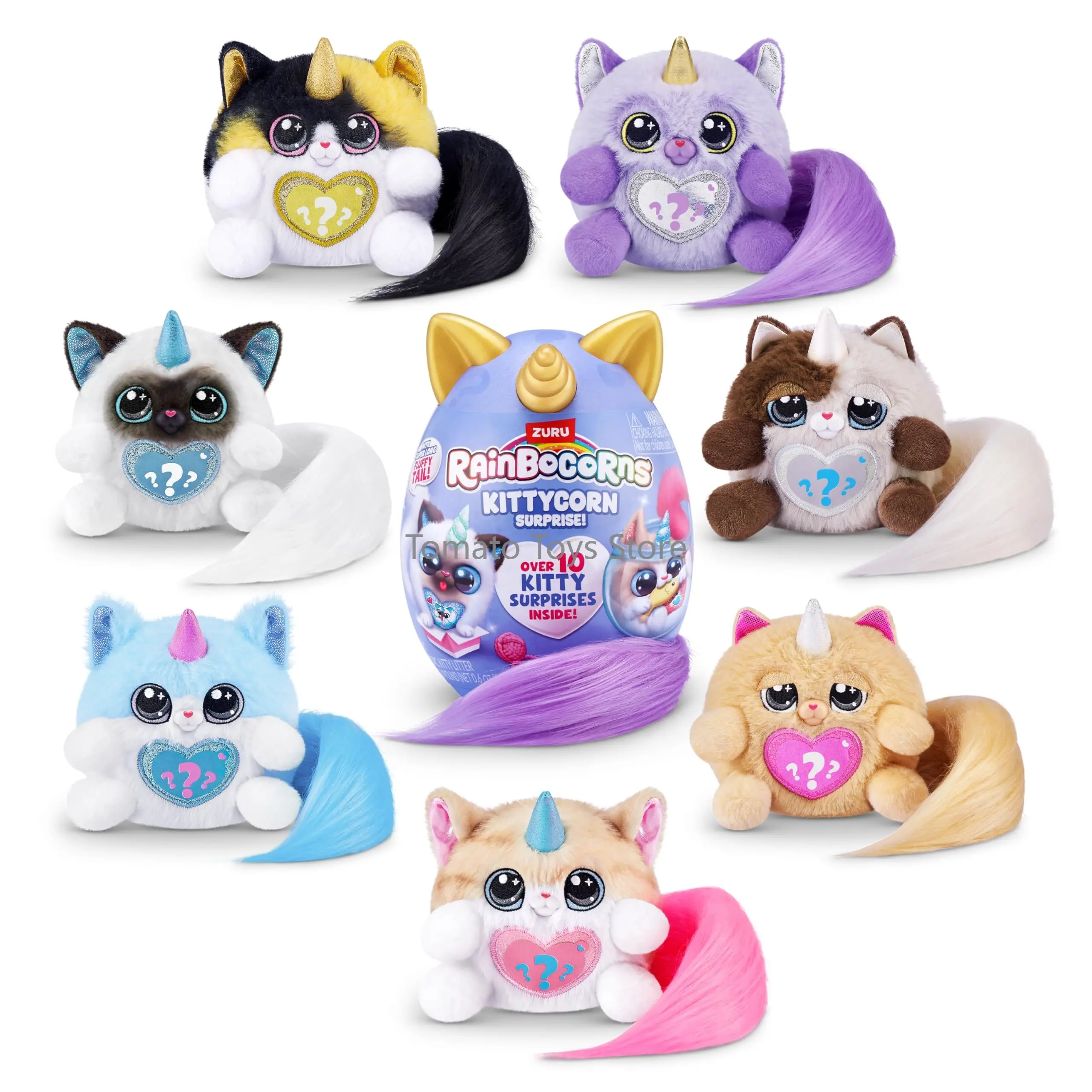 In Stock Zuru Kittycorn Surprise Series 3 Plush Toy, Collectible Plush Stuffed Animal, Slime, Surprise Eggs for Birthday Gifts