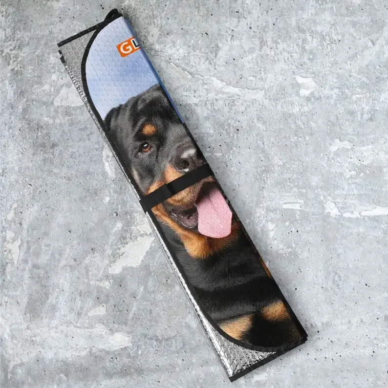 Rottweiler Car Sunshade, Rottweiler Lover, Rottweiler Car Decor, Gift For Dad, Auto Sunshade, Dog Car Sun Protector, PHT172205F0