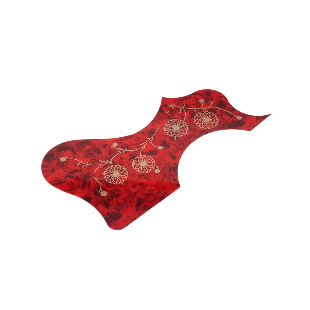 EJ200 Left and Right Hand Folk Acoustic Guitar Protection Pickguard Anti-scratch Plate With Gold Flower Pattern