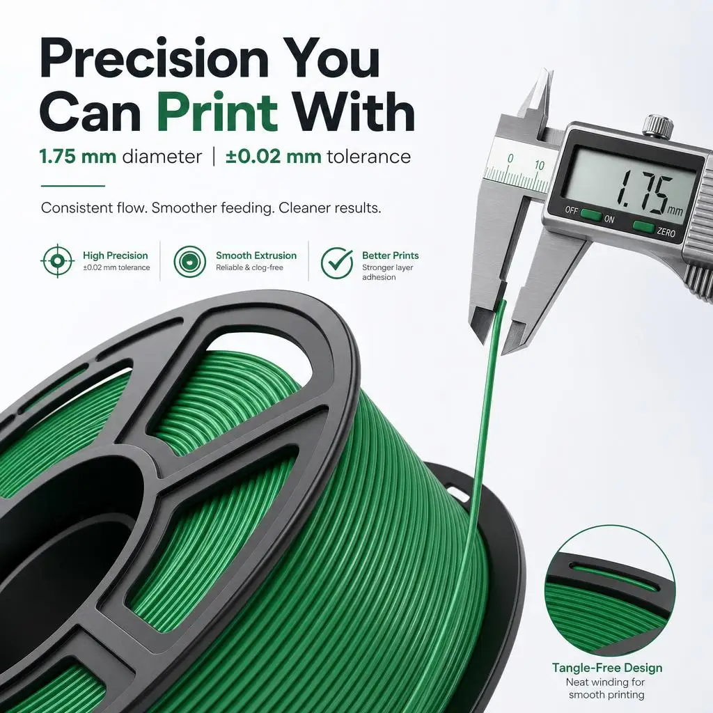 Novtau Stable Fast Print 1.75mm 1kg +/-0.02mm PETG Basic 3D Printer Filament 3D Consumables for FDM Machine