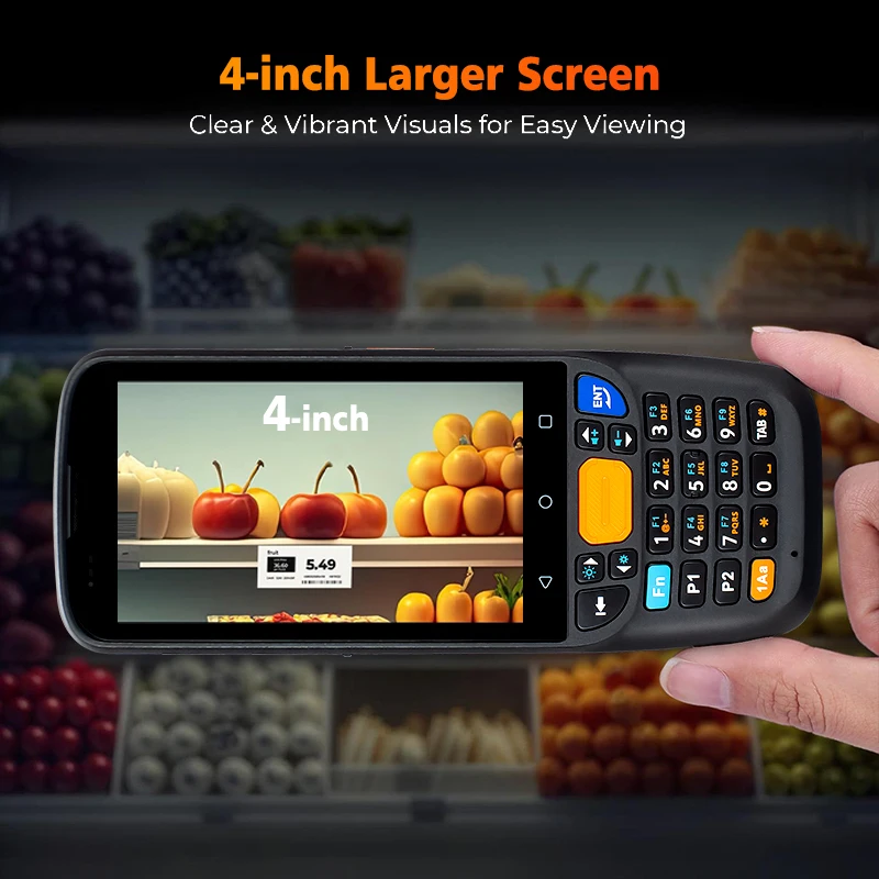 Scanner megapixels 8core IP67 Google PLAY PDA Android11 Terminal portátil 4 + 64G 2D/QR Coletor de dados com WIFI 4G Bluet GMS MC405