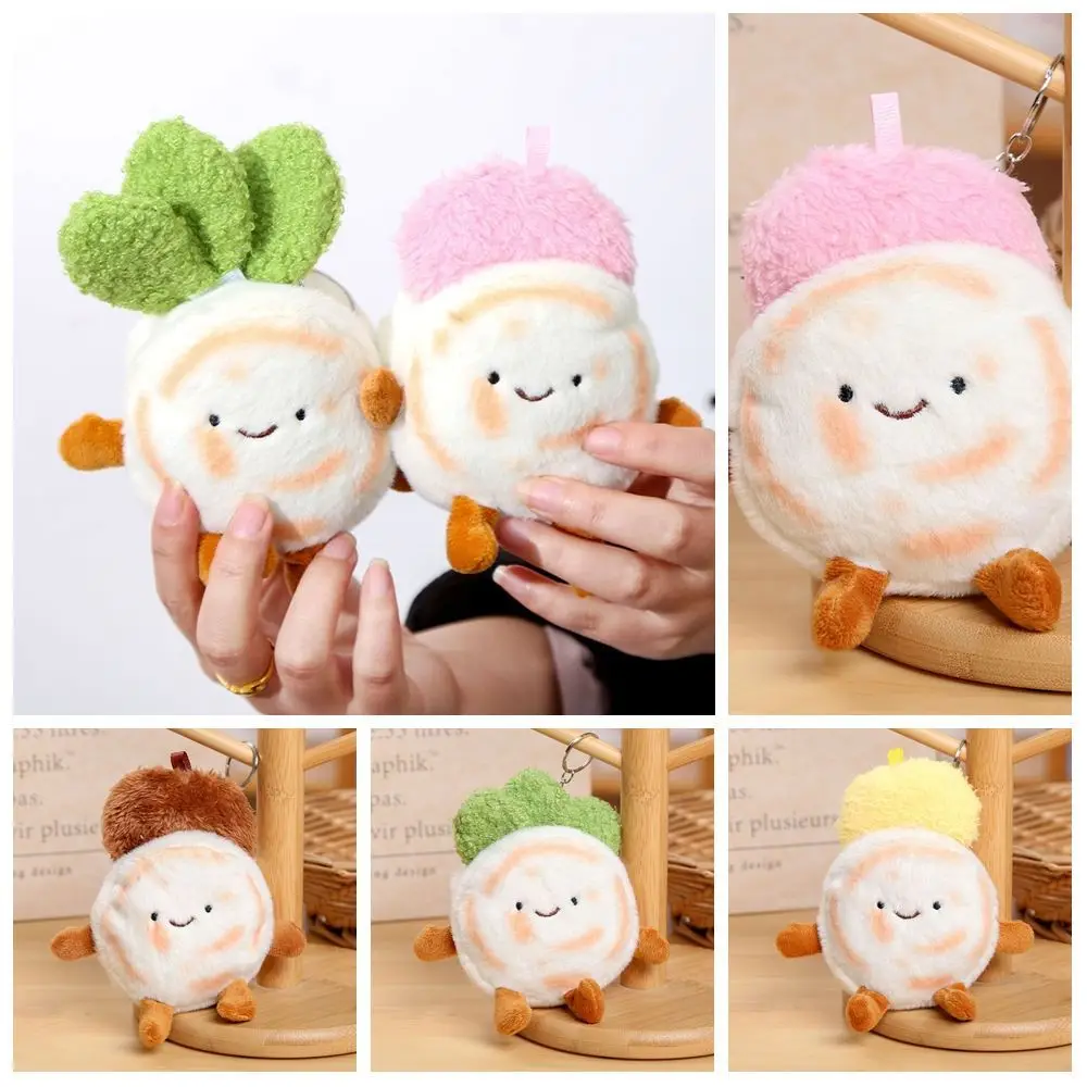 

Chinese Food Plush Rougamo Keychain Pancake Detachable Roujiamo Meat Pie Pendant Stuffed Doll Key Ring