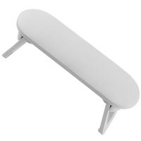 Foldable Nail Desk Set H Pillow Round Corner Milk White Height Adjustable Nail Table Arm Rest Cushion for Tools
