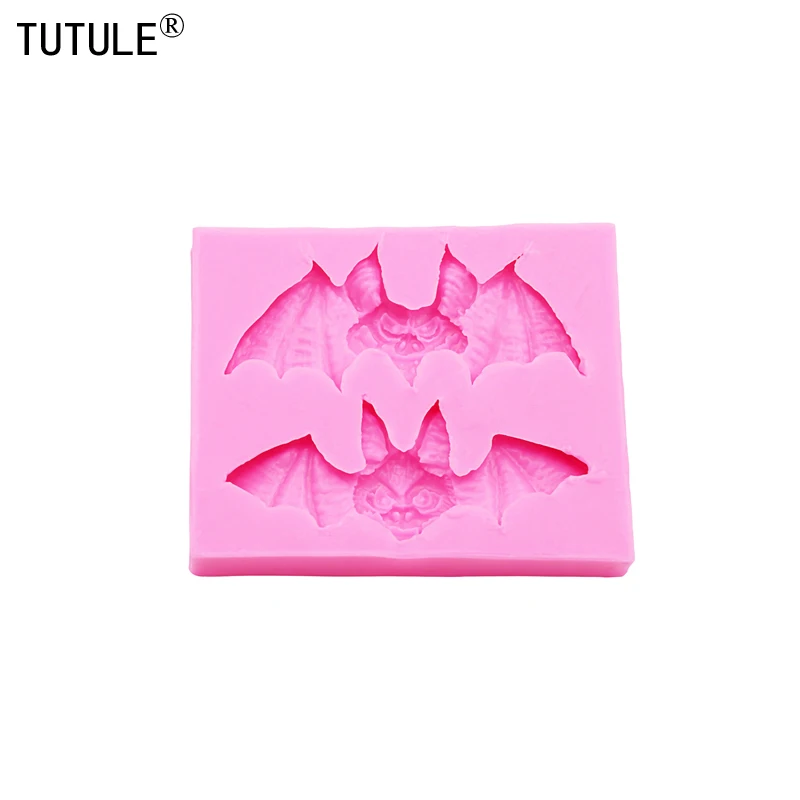 3D Halloween Bats Silicone Molds DIY Flying Bat  Baking Fondant Cake Decorating Tools Clay Candy Chocolate Gumpaste Moulds