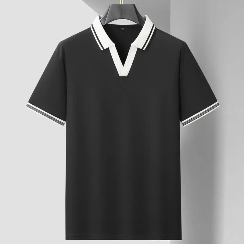 8XL 7XL 6XL 2026 Summer High End Luxury New Design Polo Shirt Men Tops Skin Friendly Shirts For Man Lapel Loose T-Shirt Homme