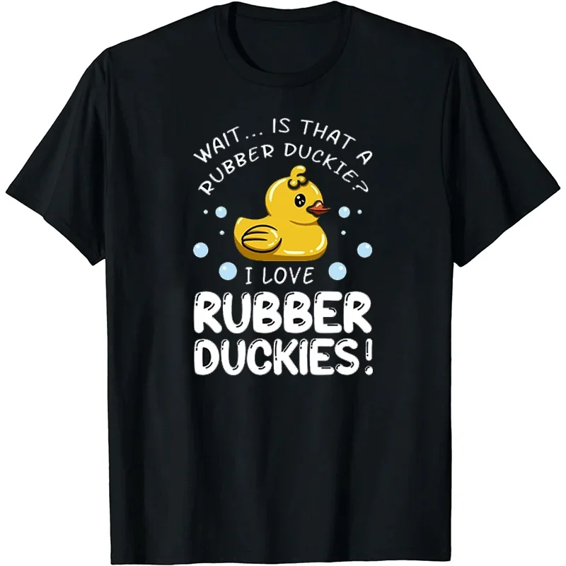 Cute Rubber Duck Lover Bird Quack Duckies Funny Ducky T-Shirt T  Fashion Men Tops Shirts Casual High Quality Cotton Cotton Shirt