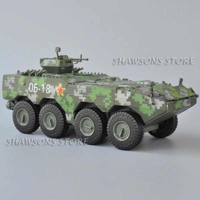 Diecast Military Model Toy 1:38 Armored Fighting Vehicle China Type 08 AFV Pull Back Sound Light Miniature Replica