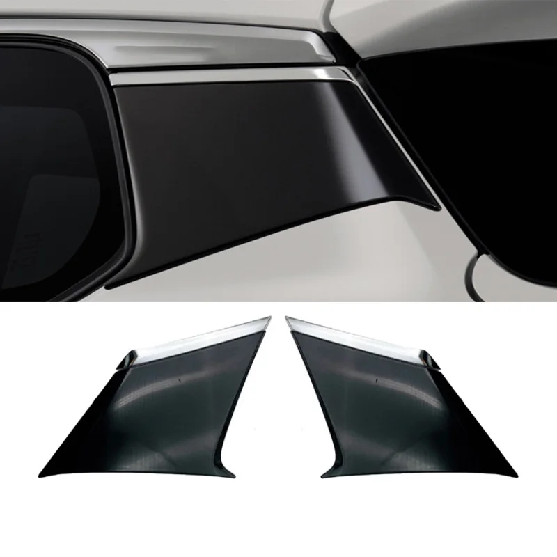 

Для Toyota Corolla Cross 2025 2026 ABS черный с хромированным автомобильным хвостом, задний спойлер, окно C, стойка, колпачок, накладка, стиль