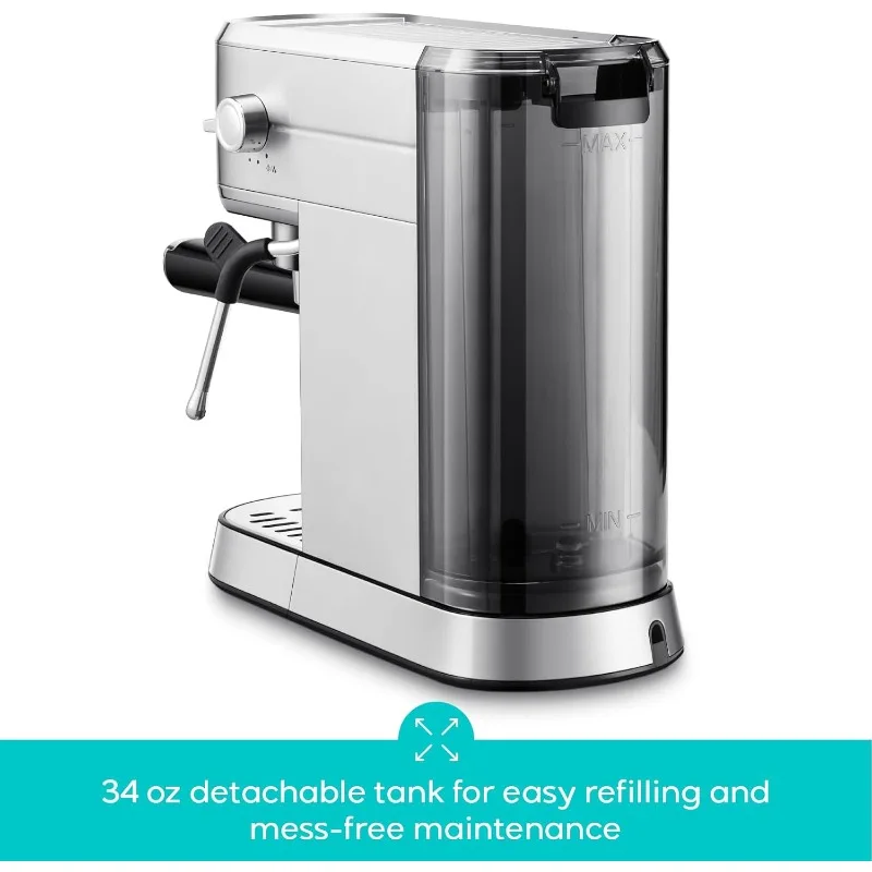 CM5418 Espresso Machine 20 Bar, Compact Espresso Maker With Steam Milk Frother, Stainless Steel Coffee Machine With 34 image 5