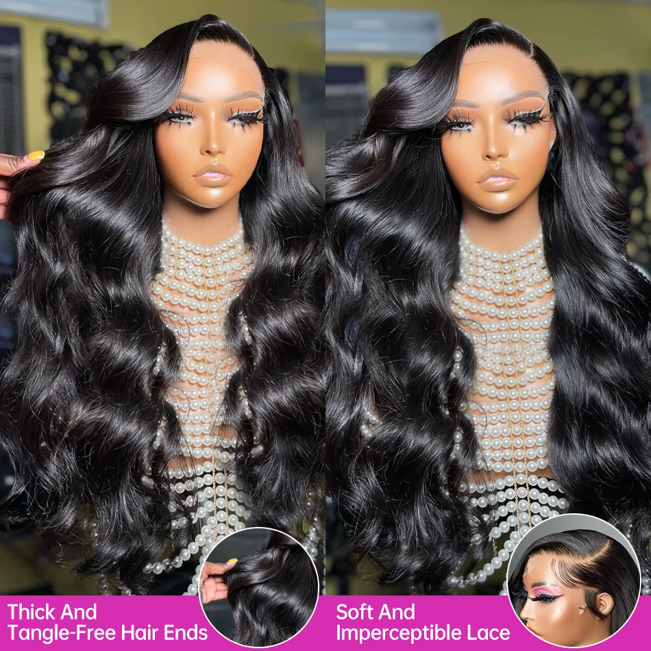 30 36 Inch Wavys 250 Density Body Wave 13x4 13x6 HD Transparent Lace Frontal Wig 5x5 Glueless Closure Wigs Human Hair For Women