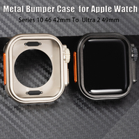 Metal Bumper Case For Apple Watch Series 10 46mm 42mm Protector Frame Cover Replacement  For iWatch Ultra 2 49mm Cover