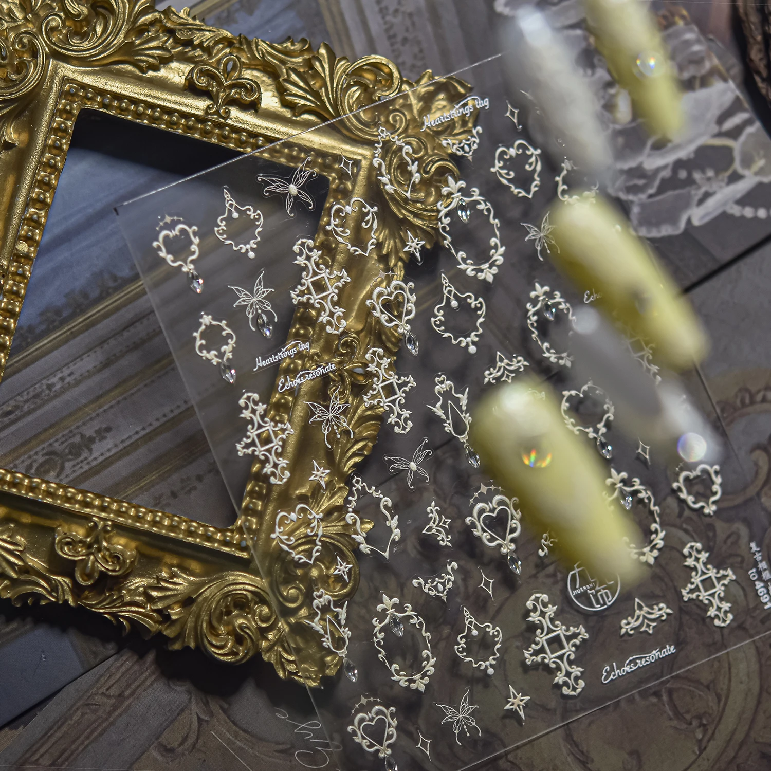 1 قطعة 5D إطار الصورة زهرة مسمار ملصق الجمال مسمار الملحقات الملونة الفراشات الزهور والعشب مسمار ملصقات فنية