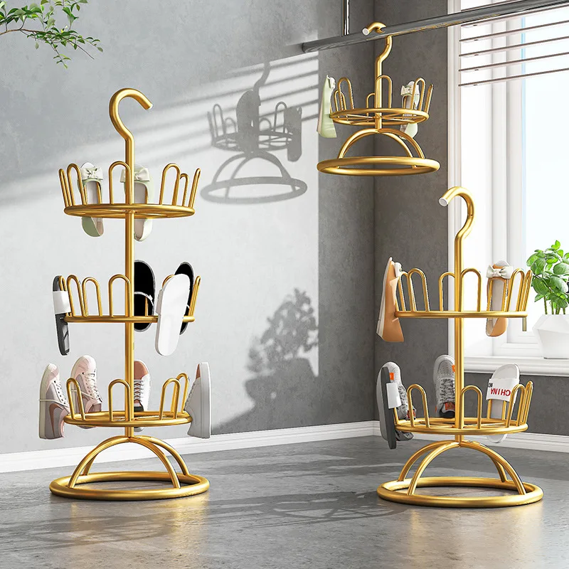 

Shoe drying rack Outdoor balcony sandal rack drying floor rotating slippers hanging rack