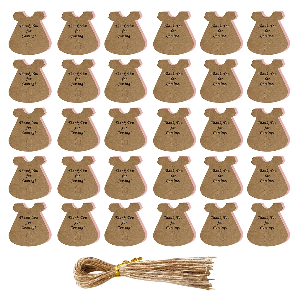 

50 set 50 Sets Skirt Tag Labels Blank Kraft Paper Tags Gifts Bridesmaid Birthday Shower Gender Reveal Card Stock