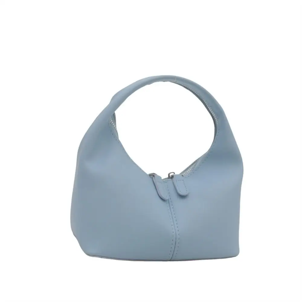 

Fashion Pu Pu Leather Handbag Candy Color Small Bag Underarm Bag Purse Fashionable Crescent Bag Outdoor
