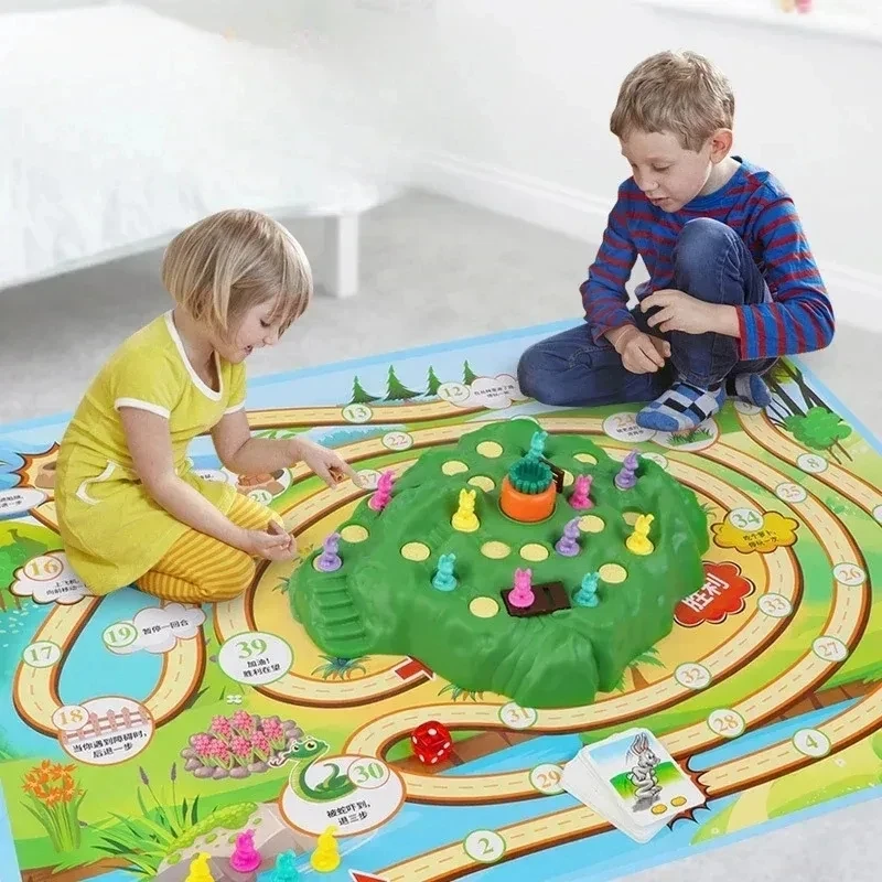 

Carrot Rabbit Trap Table Board Defend Game Challenge Parent-Child Family Party Interactive Educational Puzzle Strategy Toy Gift