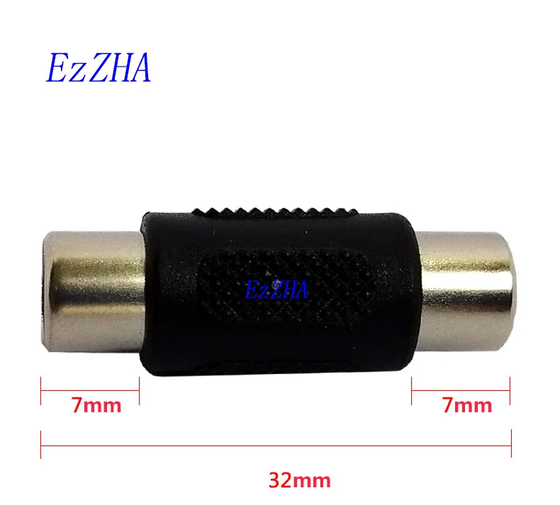 EzZHA 1PC New Useful RCA Joiner Coupler Plug Single RCA Female to Female Audio Video AV Cable Adaptor Connector