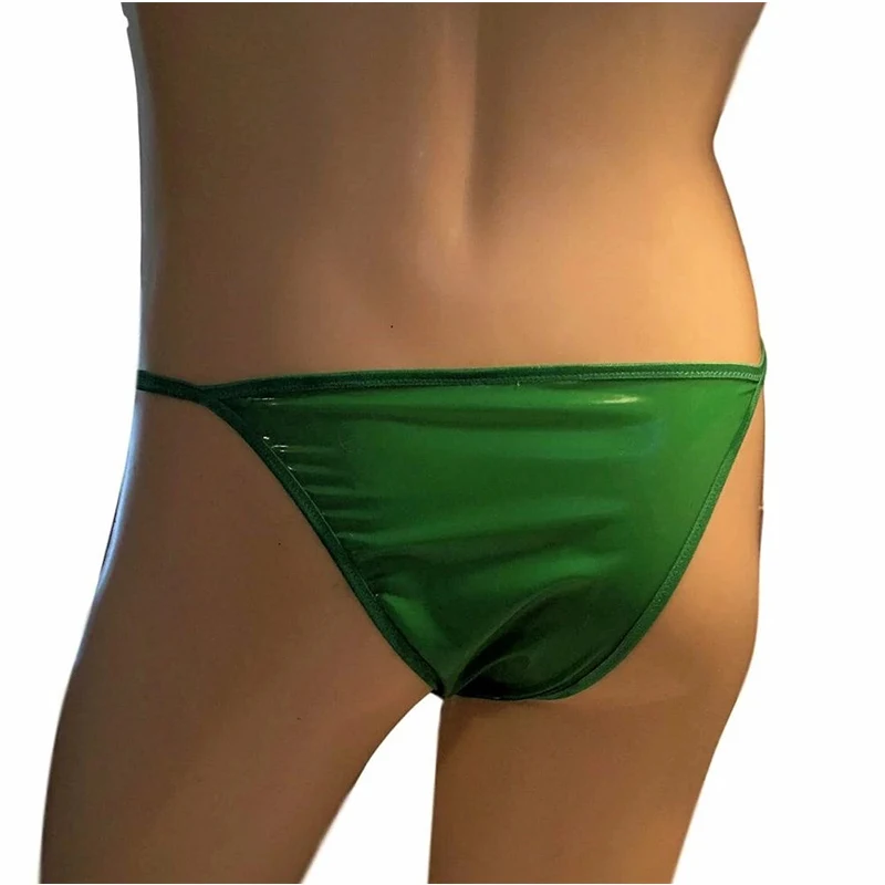 ارتفاع الخصر سراويل اللاتكس السراويل المطاط الأرجواني الملابس الداخلية اليدوية مثير الوثن للنساء تخصيص