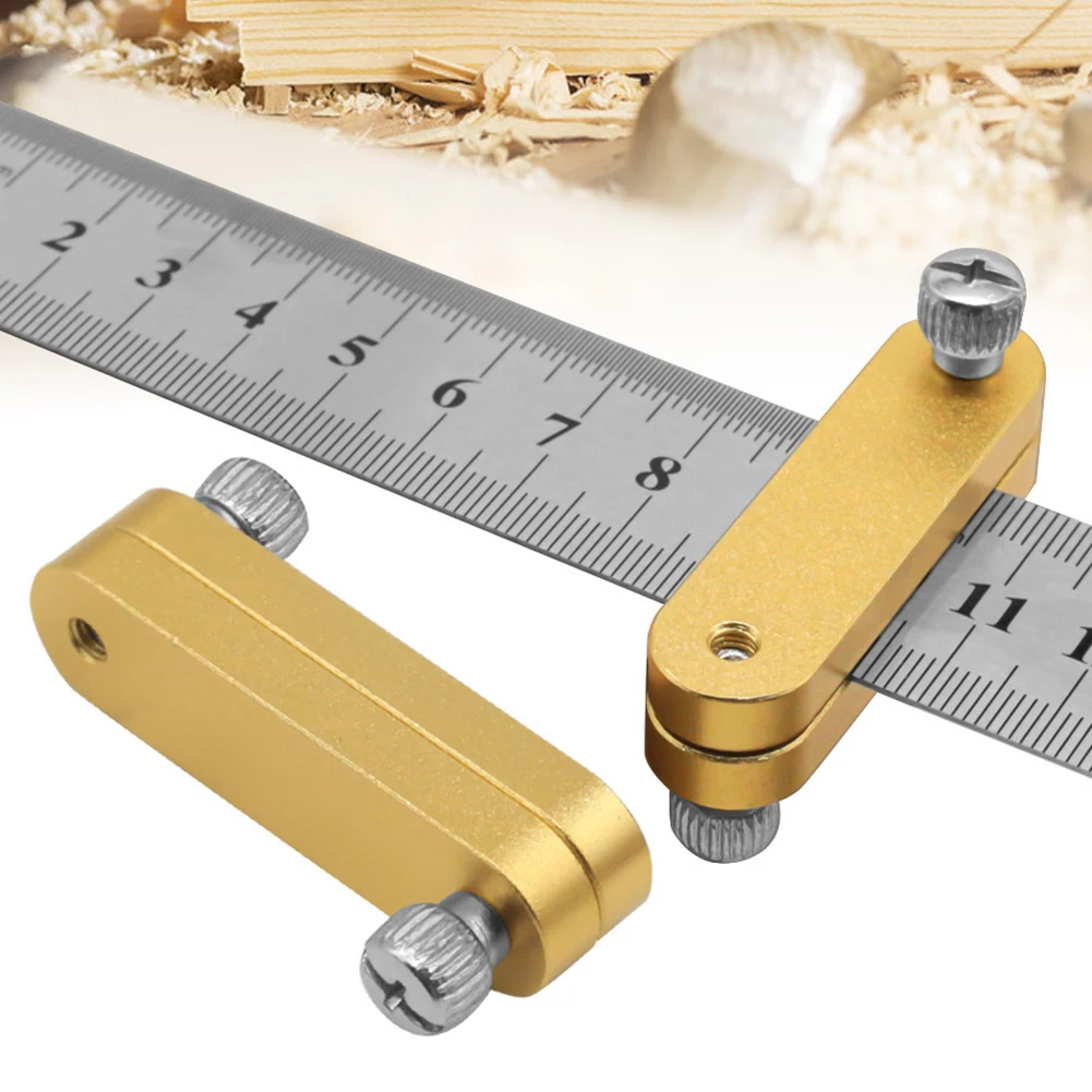 Ruler Positioning Block, Adjustment Positioning Limit, Woodworking Scriber Line Marking Gauge For Carpentry Measuring Tool
