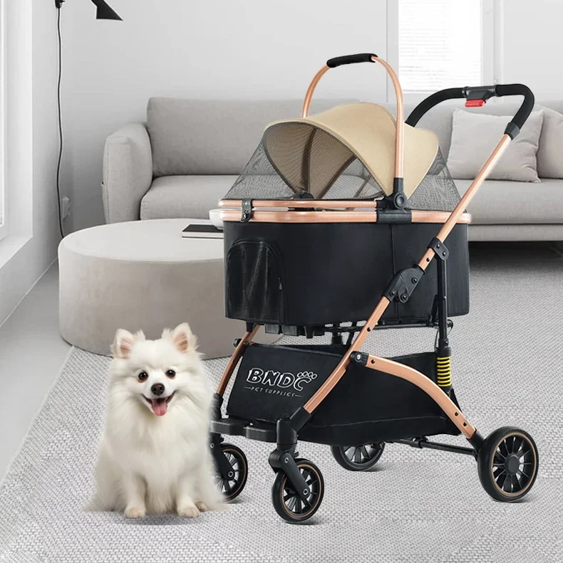 

2024 New Portable Travel Outdoor Pet Stroller Good Price Pet Travel Carrier Stroller Portable Pet Stroller Cart