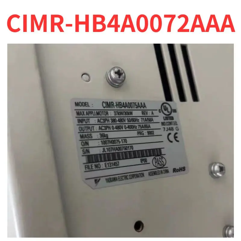 

90% new CIMR-HB4A0072AAA frequency converter tested OK