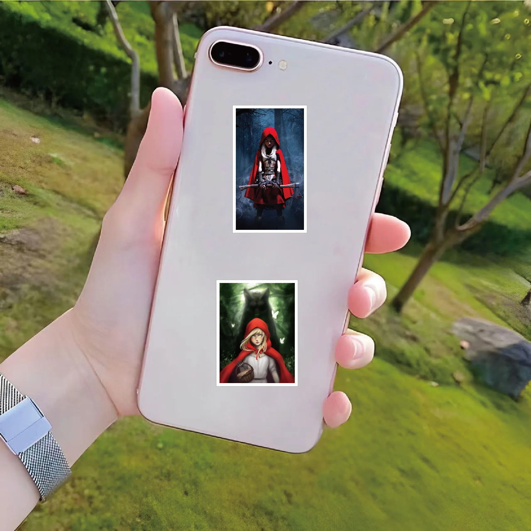 60 STKS Donker Roodkapje Stickers Heks Graffiti Decoratie DIY Notebook Koffer Koelkast Telefoon Skateboard Decals