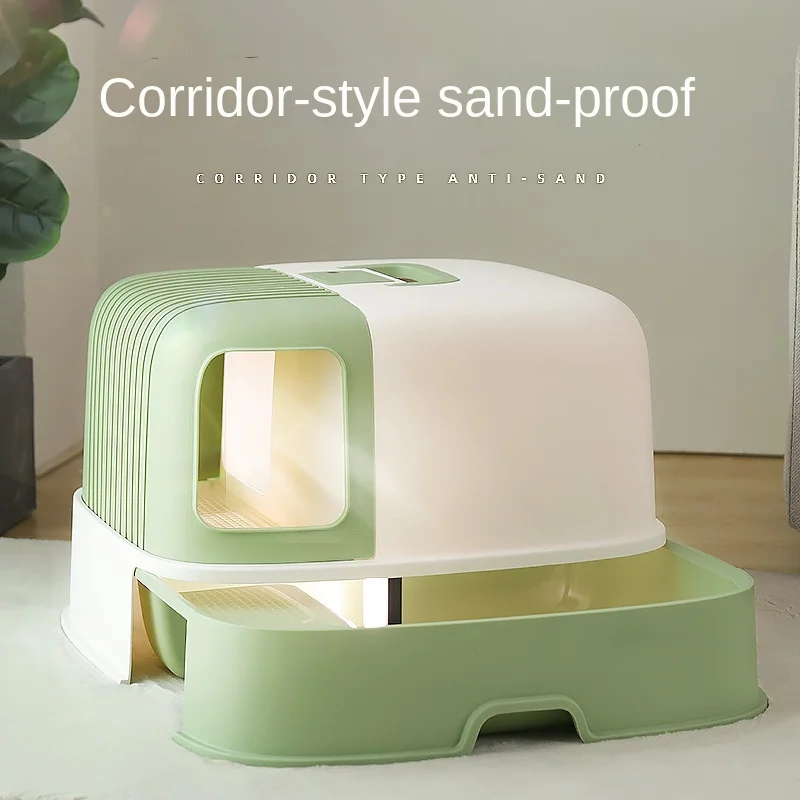 

Long Channel With Drawers Corridor Style Pet Accessories Fully Semi Enclosed Toilet Odor Isolation large Size Cat Letter Box