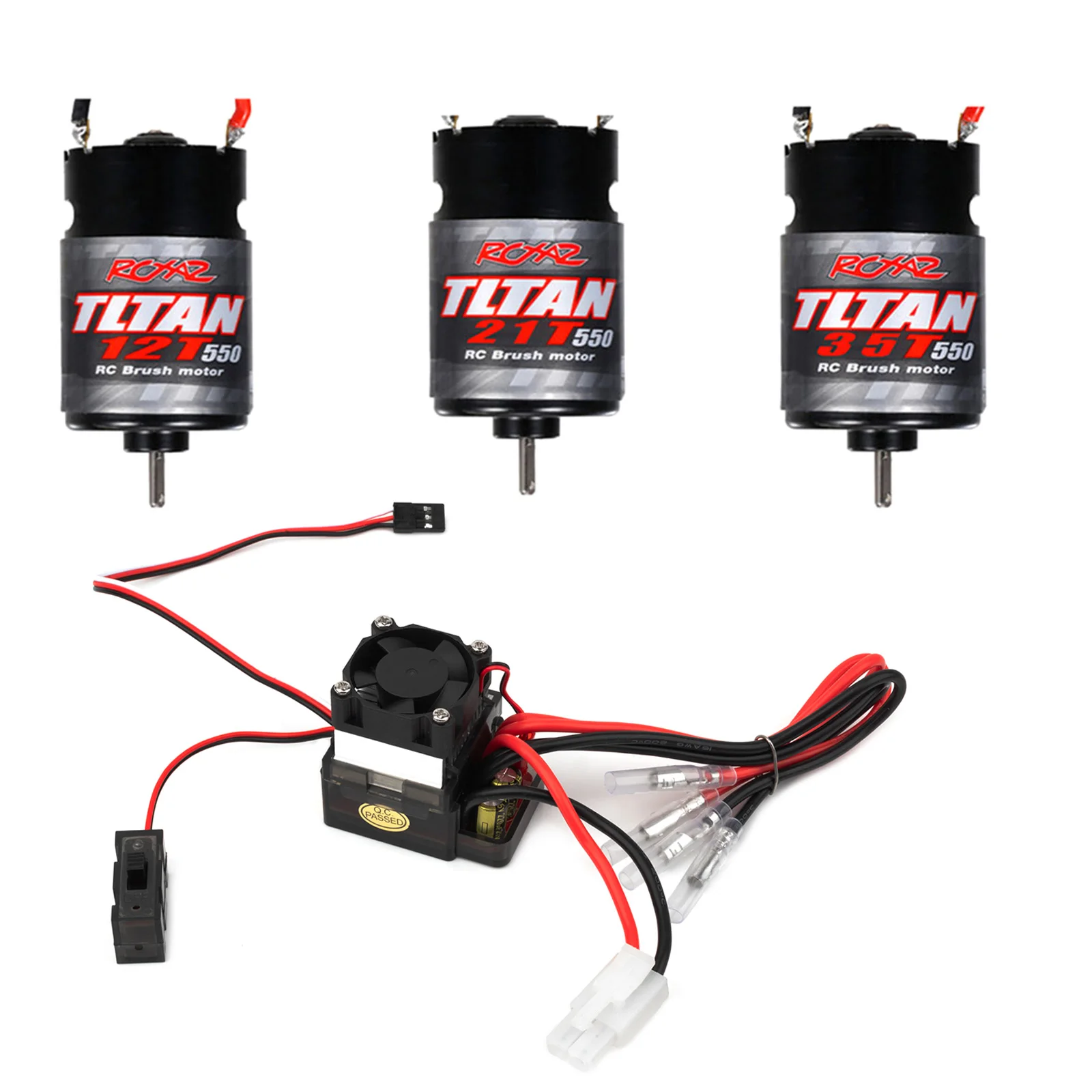 RCXAZ RC 550 نحى المحرك مع الجهد العالي ESC نحى سرعة تحكم ل RC 1/10 سيارة محوري Traxxas TRX4 قارب شاحنة مجنزرة