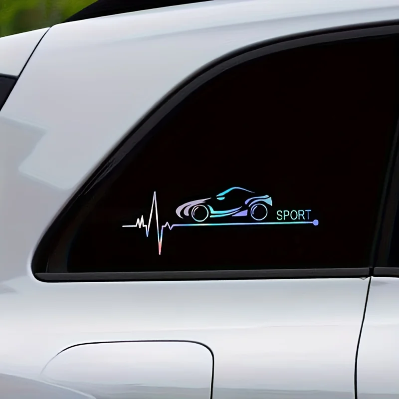 قطعتان من ملصق نبضات القلب للسيارة الرياضية الرائعة - فيبي ديناميكي لسيارة الدراجة النارية الخارجية