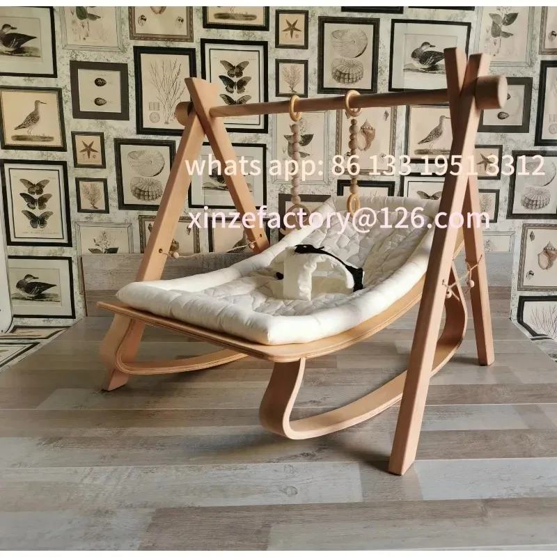 

Customizable Wooden baby indoor rocking chair rocking chair baby wooden rocking chair
