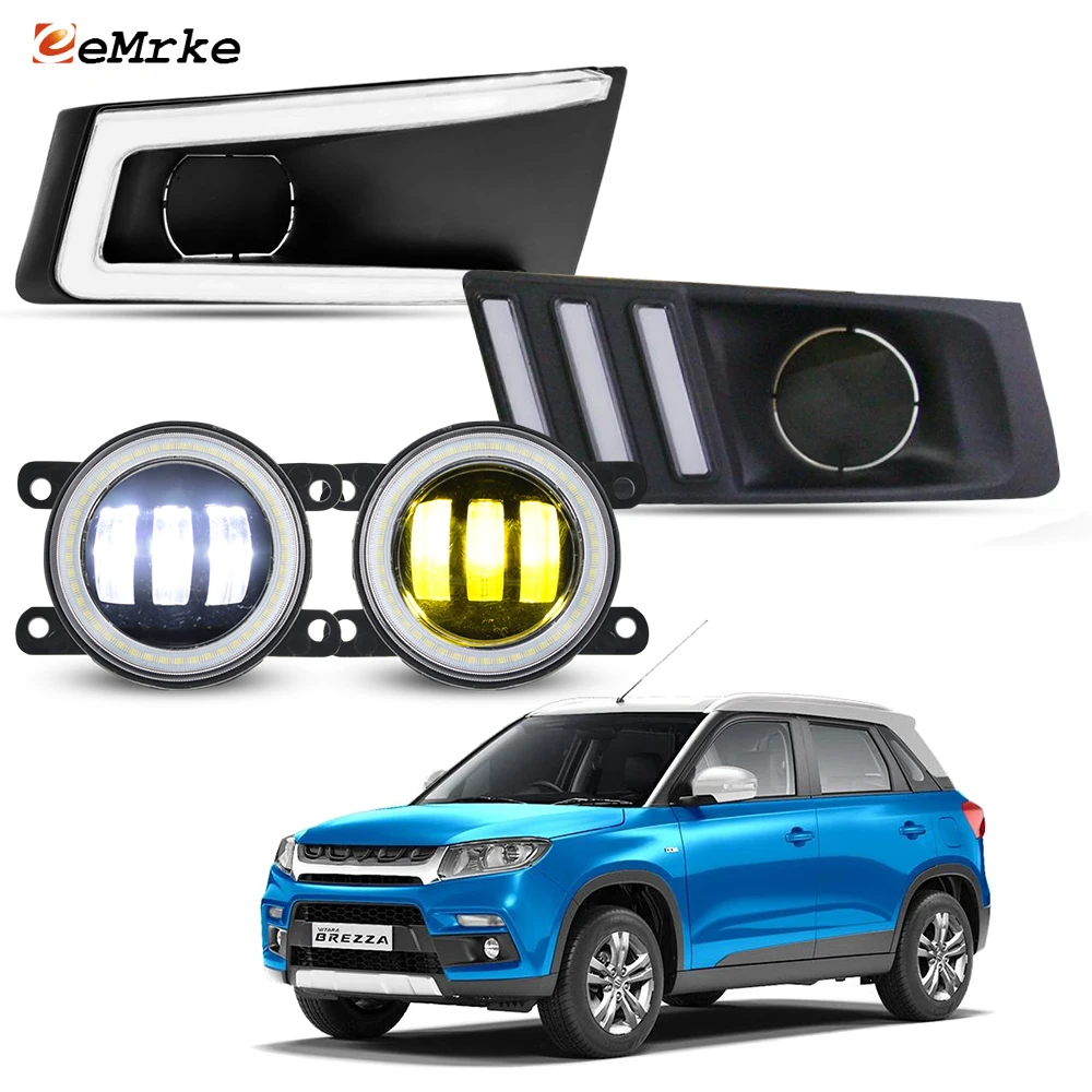 led-fog-lamp-white-yellow-40w-for-suzuki-vitara-brezza-yf-2016-2020-front-bumper-drl-with-car-angel-eyes-day-light-left-right
