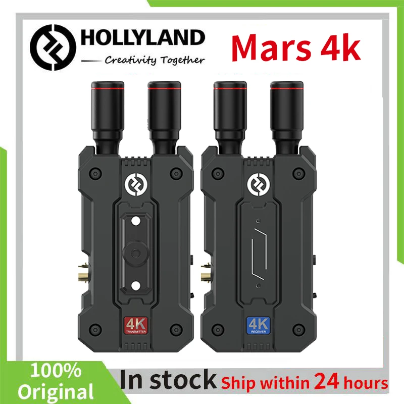نظام نقل الفيديو Hollyland Mars 4k مع الكمون SDI 0.06s 450ft لمصور الفيديو مقابل 400s pro atom 500