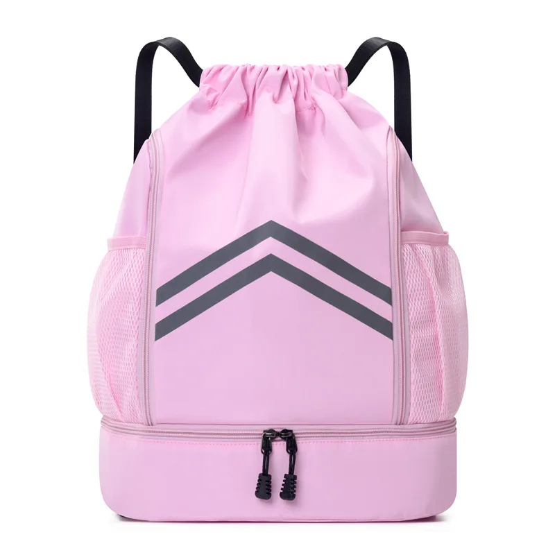 Damesrugzak met trekkoord voor buitensporten, fitness, basketbal, zwemmen, reizen, waterbestendige rugzak