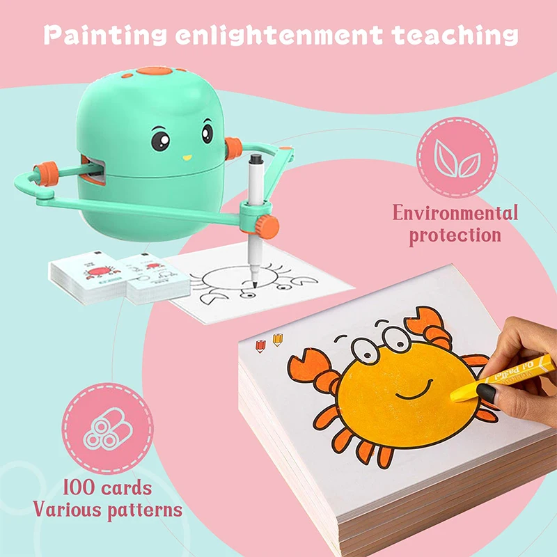 Robot de dibujo inteligente, Robot de pintura inteligente, juguetes de dibujo para niños, regalos de cumpleaños para niñas, juguetes educativos para edades tempranas