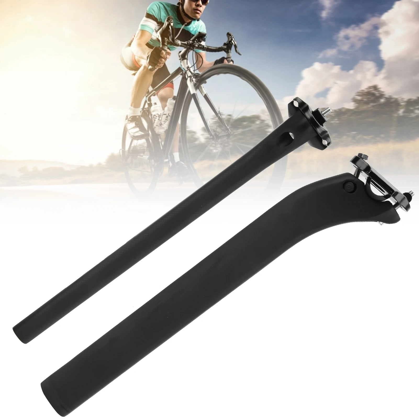 

Bike Carbon Fiber Seatpost Saddle Pole Seat Post Tube Bicycle Saddle Support Pole