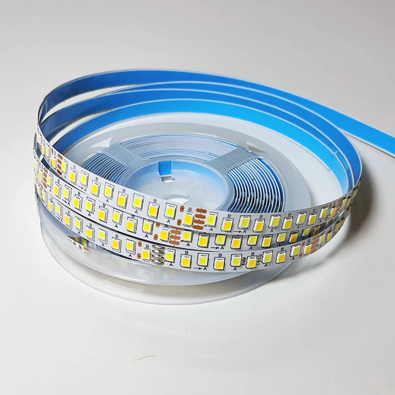 5meter 4solder joint 200D 5B10CX2 2835 LED strip constant current LED ribbon 20Wx2colors/meter light belt be used in chandeliers