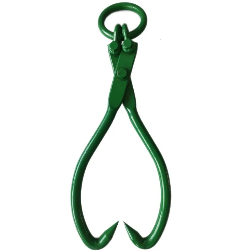 Logging Tool, Round Steel Lifting Hook, Log Grapple Hook, Heavy‑Duty Wood Lifting Clamping Hook