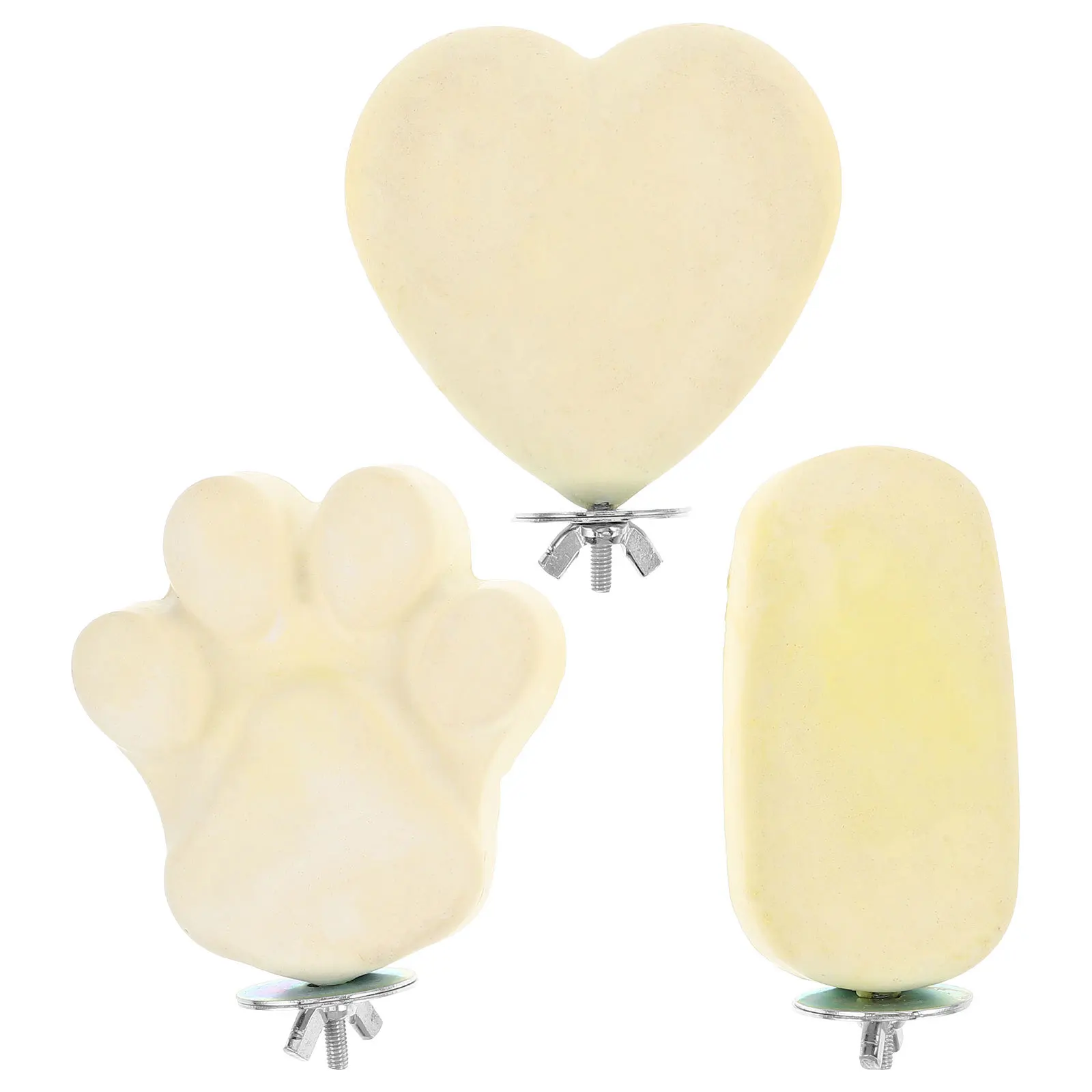 

3Pcs Bird Stand Perch Platform Natural Grinding Stone for Parakeet Cage Enrichment Parrot Playground Accessories