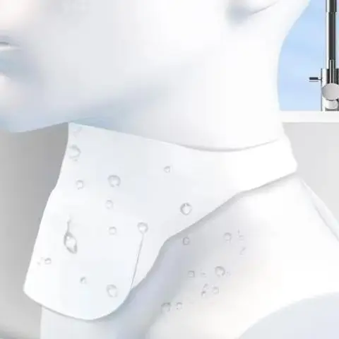 

Trach Shower Covers Shield Waterproof Tracheostomy Cover Neck Skin Friendly Silicone Waterproof Breathable Bath Throat Mask