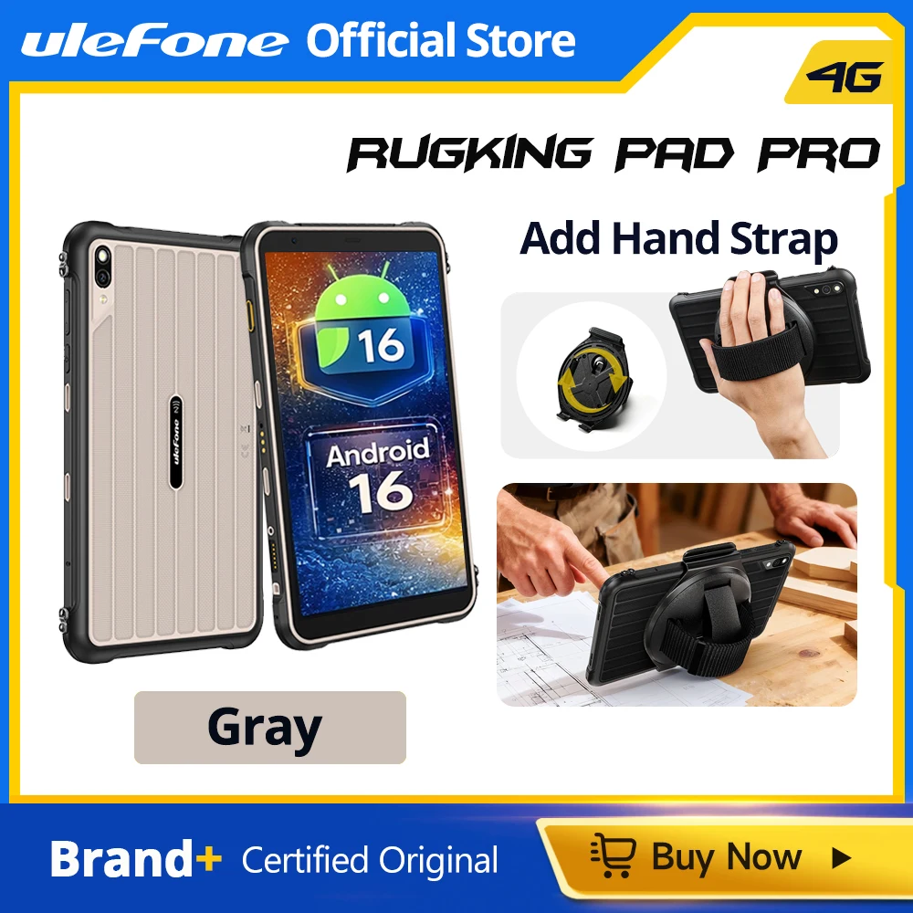 [Ingebouwde eSIM] Ulefone RugKing Pad Pro robuuste tablet 4G 8,68 inch scherm 90Hz 7100mAh Android 16 tablet, tot 16 GB RAM, 128 GB ROM Wereldwijde versie