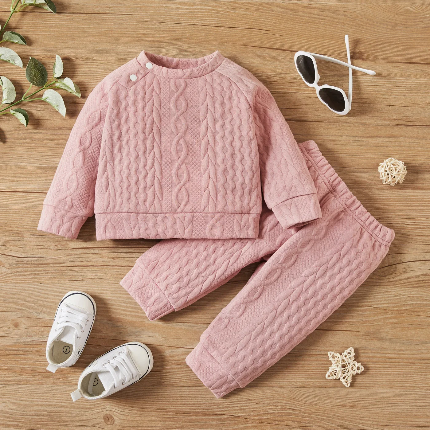 1-3 Years Baby Boy Girl Autumn&Winter Clothing Set Solid Long Sleeves Top+Pants 2PCS Casual Sport Warm Outfit for children Boys