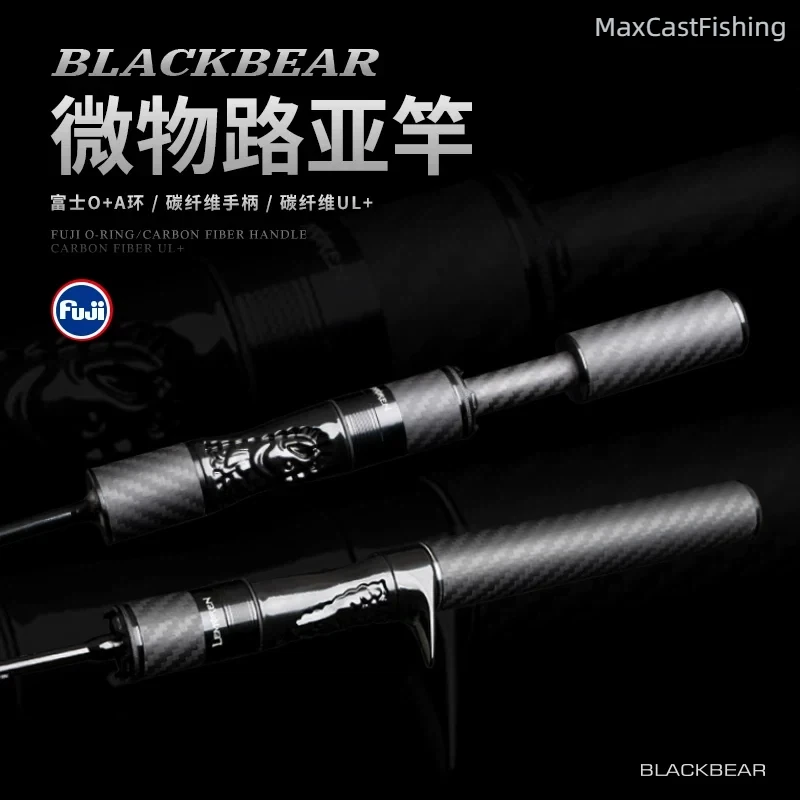 

Demon Hunter Black Bear UL Trout Rod Fuji O+A Guides Carbon Fiber Handle 1.5m 1.68m