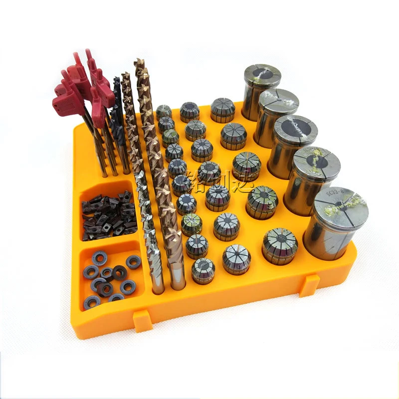 80 Hole Milling Cutter Tool Box Plastic Storage Box Drill Bit Storage Box Tool Organizer Rack Accessories Multifunctional