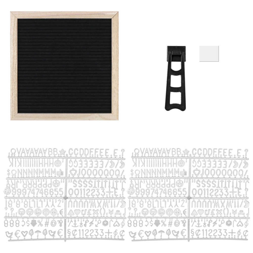 10x10 Inch Convey Information Felt Letter Board Oak Wood Message Boards Letterboard Corkboard Home Decor 460 Letters