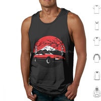 Hachiroku Of Mt. Fuji Tank Tops Vest Sleeveless Ae86 86 Corolla Ae85 Panda Jdm Japanese Trueno Levin Fuji Katakana Kanji