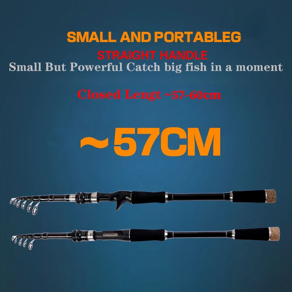 1.8m 2.1m 2.4m 2.7m 3.0m Lure Fishing Rod Carbon Fiber Spinning Casting Bait Weight 10-20g Travel Squid Boat Fishing Lightweight